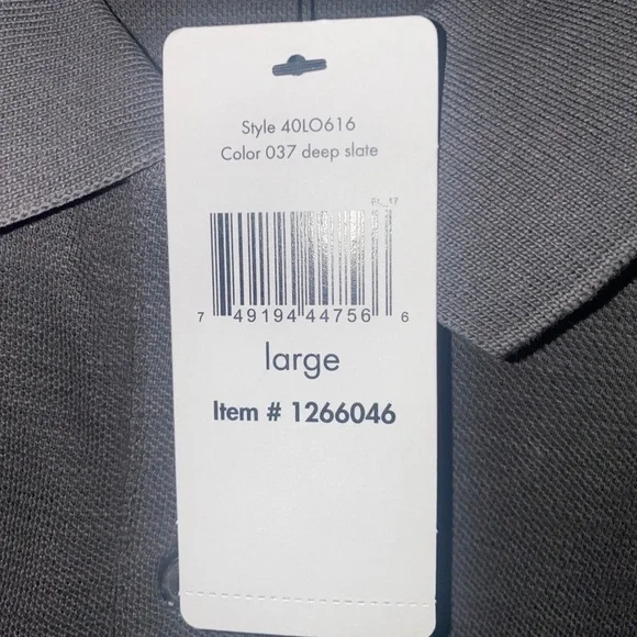 CALVIN KLEIN Heather Gray Polo Golf Shirt L Large NWT $65 lcsr - Picture 4 of 9